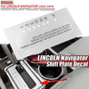 Lincoln Navigator Shifter Sticker Decal Matte Silver (2007–2010)