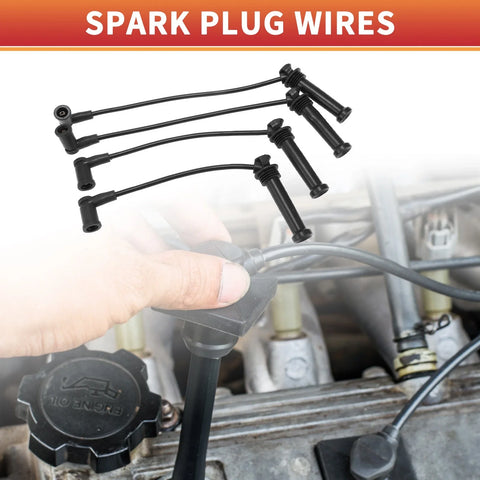 Ford Ranger L4 2.3L 4 x Spark Plug Wire Ignition Coil Cables (2001-2007)