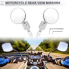 M6 Rear View Mirrors / Round Shape / Silver Tone Aluminum Alloy