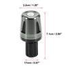 Motorcycle Gray New Pair Universal 17mm Hand Grips End Caps Plug