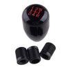 5 Speed Gear Shift Knob Black Universal Type R with 8mm 10mm 12mm Adapters