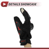 Motorcycle 1 Pair Gloves Heat Dissipation Full Finger Black Red Polyester