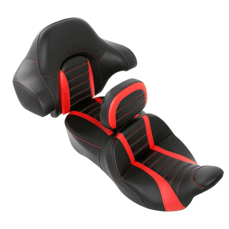 Harley Street Glide Black Red Driver Passenger Seat Backrest (2014-2023)