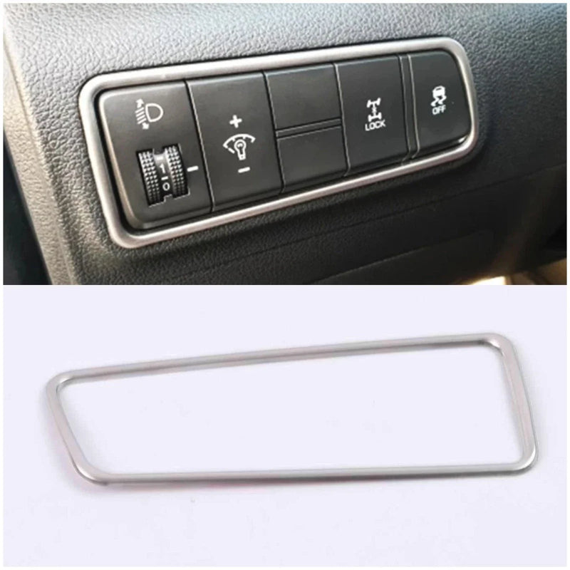 Hyundai Tucson Stainless Steel Headlight Adjustment Lid Cover Trim (2016-2018)