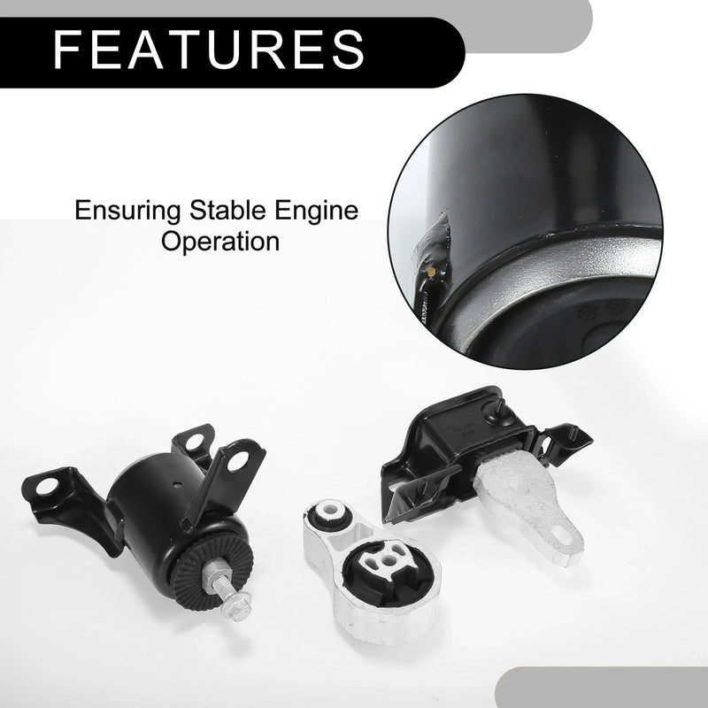 Ford Fiesta 1.6L Engine Motor Trans Mount Set (2011-2017)