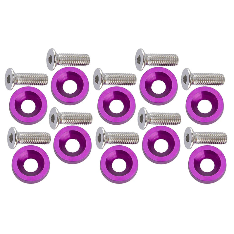 40 x Billet Aluminum Fender Bumper Washer Bolts