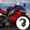 Horn-type Double Hook Aluminum Alloy Motorcycle Hanging Hook Black Gold Tone