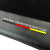 Audi A6 C6 Avant (2004-2008) with Carbon - 2 x Mats Black Floor Mats