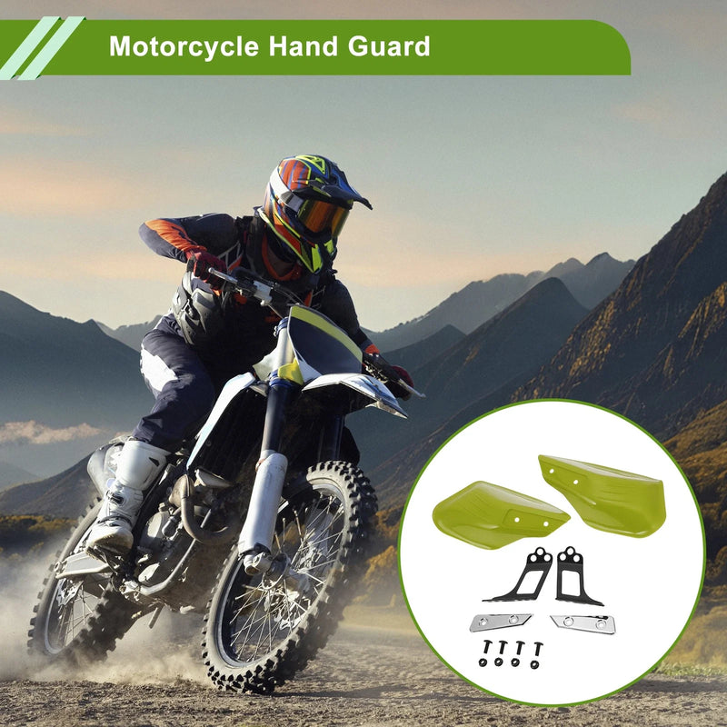 Motorcycles Universal Hand Guard Knuckle Protector Yellow PP Plastic