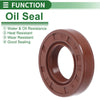 Oil Seal Rotary Shaft Seal 19x35x8mm FKM Brown 5 Pcs