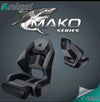 Relaxn Mako Series Premium Bucket Boat Seat Black Carbon Grey Thigh Support