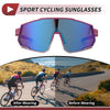 Motorcycle Motorcycle Riding Goggles Blue Lens Purple White Frame UV400