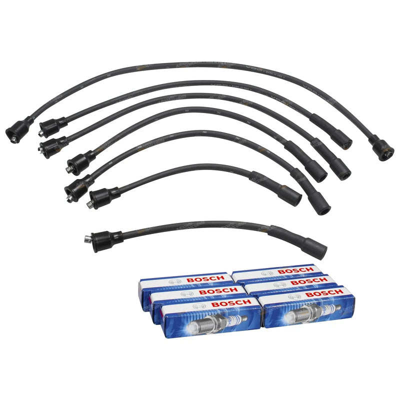 Landcruiser FJ70 FJ73 Ignition Leads + Spark Plugs Set (1984–1992)