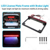 Harley Motorcycle LED Brake Light License Plate Frame Bracket