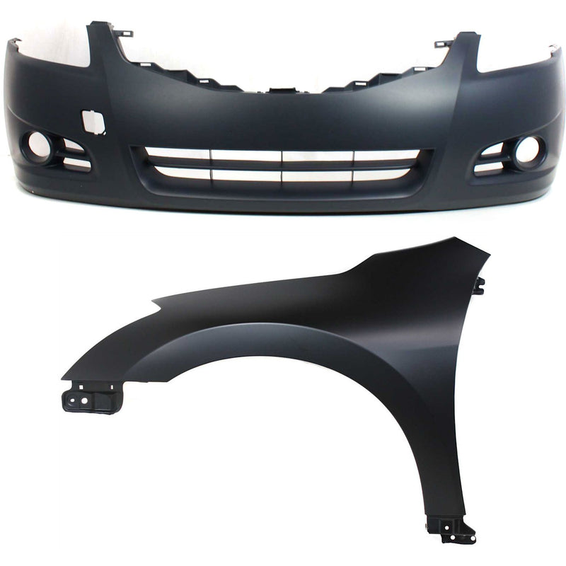 Front Bumper Cover Fender Kit For 2010-2012 Nissan Altima