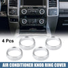 Ford F150 XLT (2015-2019) Silver Tone 4 x Air Conditioner Knob Ring Covers