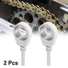 Motorcycle 2 x 12mm Dia Hole Metal Universal Motorcycle Chain Axle Adjuster Tensioner