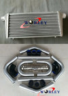 Universal Intercooler 300x600x70mm + 3" Aluminum Piping + Blue Hose Kit