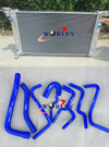 Commodore VT-VX 3.8L V6 L67 Aluminum Radiator + Blue Silicone Hose (1997-2002)