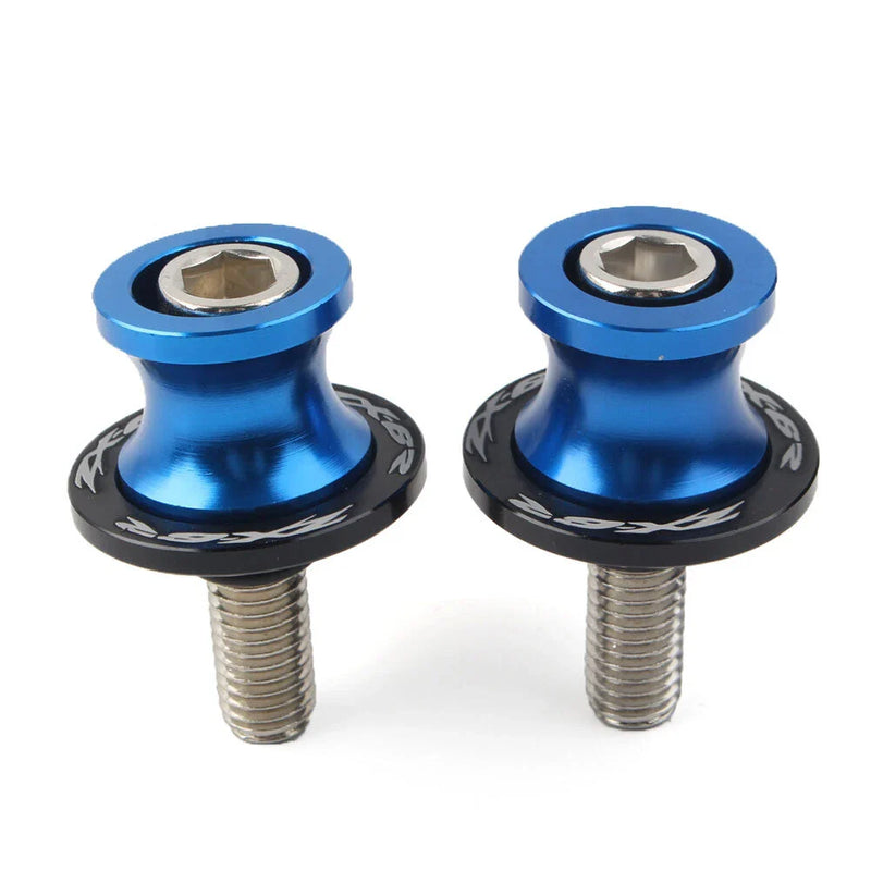 KAWASAKI ZX6R 8MM Blue Swingarm Spools Slider Stand Screws (2012-2021)