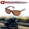 Motorcycle Riding Goggles Brown Lens Black Frame Tri-acetel Cellulose