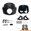 HD Softail Low Rider S Matte Black Headlight Fairing w/ 12" Windshield (20-23)