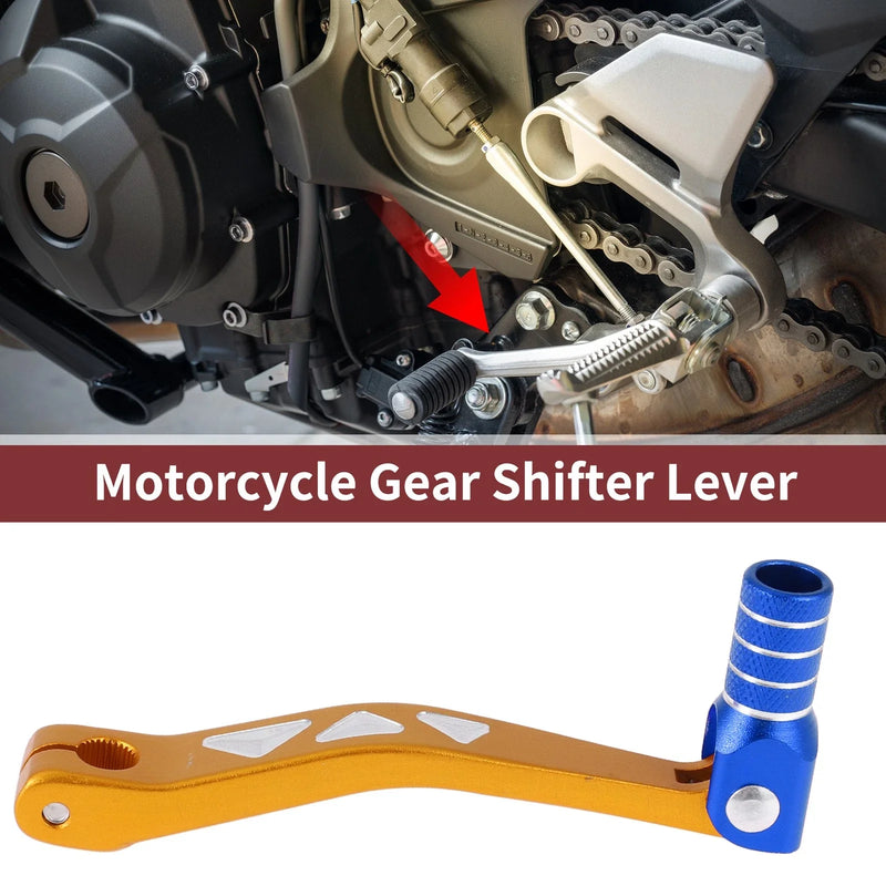 Yamaha TTR 50cc Folding Gear Shifter Lever Gold Tone Blue