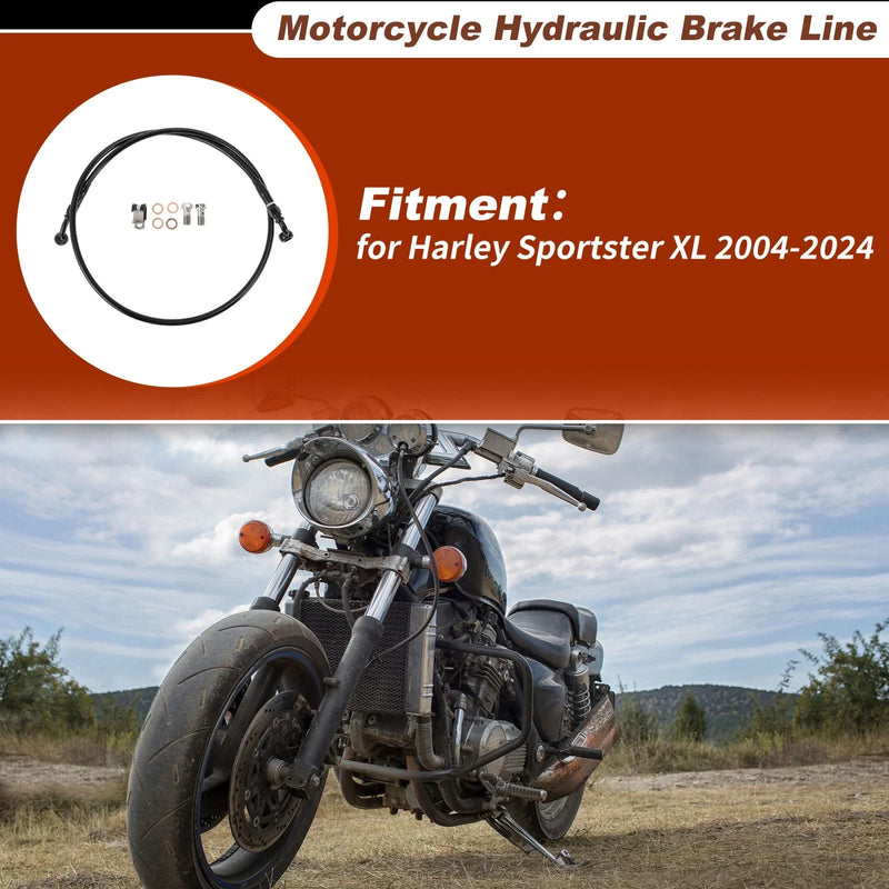 Harley Sportster XL 46.5" Hydraulic Brake Line Kit (2004–2024)