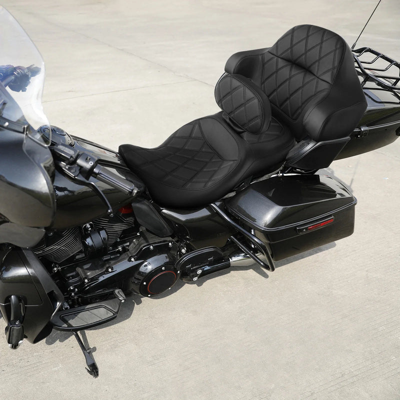 Harley Street Road Glide Driver Passenger Seat Backrest Pads (2014-2023)