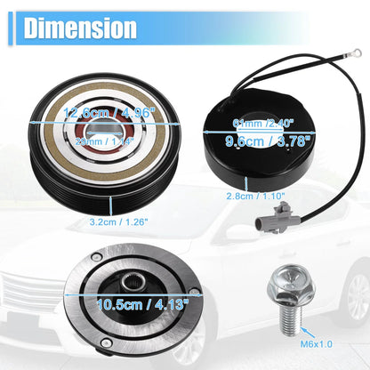 AC Compressor Clutch Kit for Toyota Sequoia 2001-2007 8 Cyl 4.7L