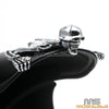 Harley 7" Headlight Visor & Fender Chrome Skull Ornament