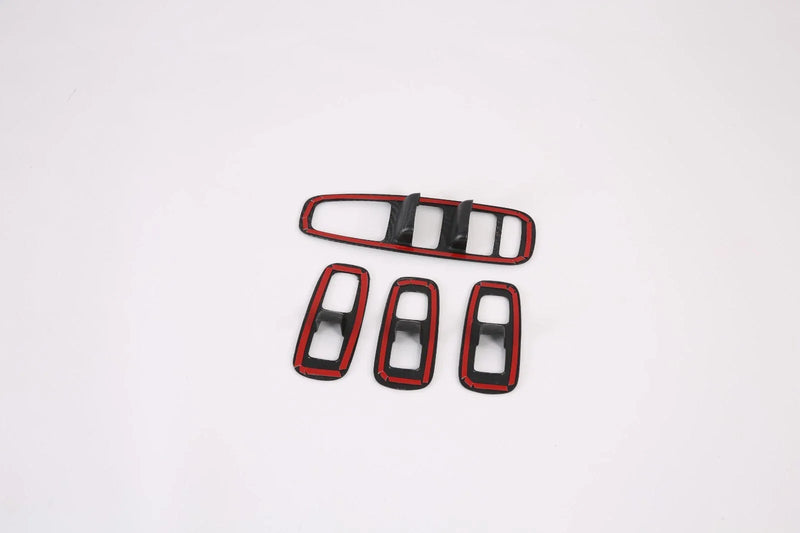 Hyundai Sonata (2020-2023) 4x Carbon Fiber Window Lift Panel Cover Trim