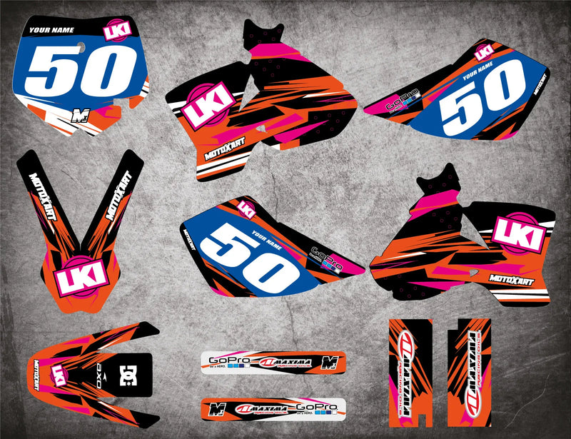 KTM 50 Custom Graphics Kit DUKE Style Stickers (2002-2008)