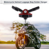 Horn-type Double Hook Aluminum Alloy Motorcycle Hanging Hook 1 Pc Black