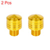 2 x 10mm Mirror Hole Plugs Normal Screw Yellow Universal