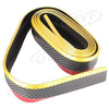 Front & Rear Carbon Fiber Splitter Body Spoiler Rubber w/3M Adhesive