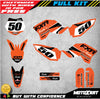KTM 50 SX Custom Graphics HOSTILE Style Full Sticker Decal Kit (2009-2015)