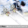 JH70 2 x Silver Tone Metal Motorcycle Oil Fuel Gas Tank Petcock Switch