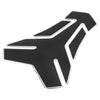 Motorcycle Tank Protector PVC Rubber Pad Emblem Sticker Silver Tone