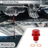 Car Motorcycle Boat 1 Set M12x1.25 Engine Oil Drain Plug with Gasket