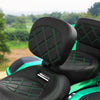 Harley Touring Road Glide Green Stitching Driver Backrest Pad (2009-2023)