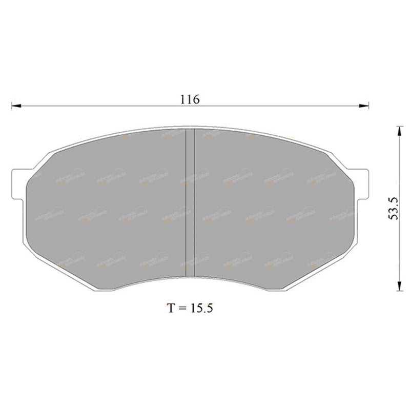 Toyota Hilux RN90 2wd Front Disc Brake Pad Set (1989–1998)