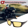 Goggles 1 Pc Motorcycle Riding Yellow Lens Black Frame Triacetyl Cellulose