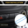 Jeep Wrangler JK (2011-2017) Light Blue Emergency Light Switch Panel Trim