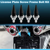 Universal Motorcycle M6 License Plate Screws Cover 5.4 cm Black 4 pcs