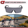 1 Motorcycle Riding Goggles Dark Grey Lens Black Frame PC Cycling Sunglasses