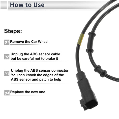 Chevrolet Equinox ABS Wheel Speed Sensor 1 x Front Left (2010 - 2017)