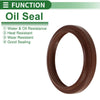 Oil Seal 45x55x6mm Seal Ring Rotary Shaft Seal Brown 5 Pcs