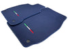 Maserati Quattroporte Dark Blue Carpets with Emblem Floor Mats (2013-2023)
