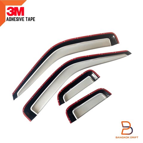 Toyota Hilux Ute Silver Weather Shield Window Visor Rain Guard (88-96)